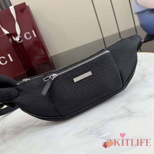 Kitlife Gucci Tag Small Belt Bag Black A00230 Waist 20x10.5x2.5cm  - 1
