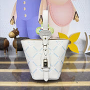 Kitlife Louis Vuitton All In BB Bag White & Blue Monogram Empreinte Leather M28910 16x18x12cm - 1