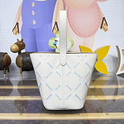 Kitlife Louis Vuitton All In BB Bag White & Blue Monogram Empreinte Leather M28910 16x18x12cm - 6