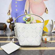Kitlife Louis Vuitton All In BB Bag White & Blue Monogram Empreinte Leather M28910 16x18x12cm - 4