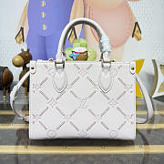 Kitlife Louis Vuitton Onthego PM Bag Cream & Pink M28528 25x11.5x19cm - 1