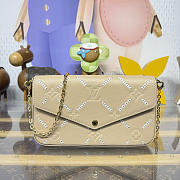 Kitlife Louis Vuitton Pochette Félicie Bag Apricot M29482 21x3x12cm - 1