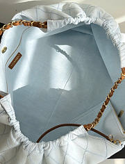 Kitlife Chanel 26M Coco Beach Tote Bag Light Blue & Brown 20×43×17cm - 2