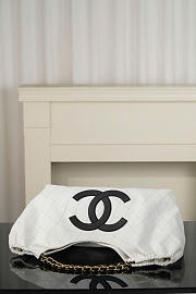 Kitlife Chanel 26M Coco Beach Tote Bag White & Black 20×43×17cm  - 4