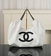 Kitlife Chanel 26M Coco Beach Tote Bag White & Black 20×43×17cm  - 1