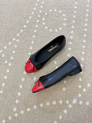 Kitlife Chanel Classic Ballet Flats Shoes Black & Red - 5