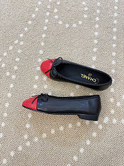 Kitlife Chanel Classic Ballet Flats Shoes Black & Red - 2