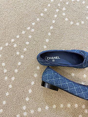 Kitlife Chanel Classic Ballet Flats Shoes Blue Denim  - 3