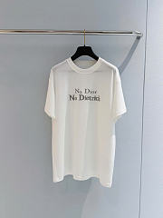 Kitlife Dior T-shirt with Lettering White Cotton Jersey - 1