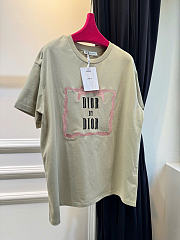Kitlife Dior Book Cover Oversized Cropped T-Shirt Beige / Pink - 6