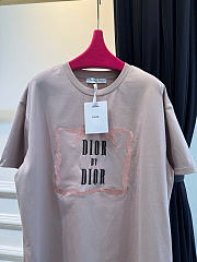 Kitlife Dior Book Cover Oversized Cropped T-Shirt Beige / Pink - 3