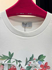 Kitlife Dior Dioramour Slim Fit T-Shirt White Cotton With Multicolored Floral & Heart Patterns - 3