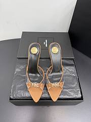 Kitife Saint Laurent Jerry Mules in Brown TPU And Rhinestones 80mm - 1
