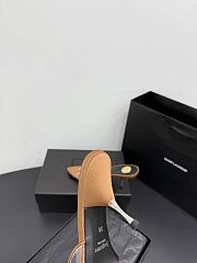 Kitife Saint Laurent Jerry Mules in Brown TPU And Rhinestones 80mm - 2