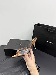 Kitife Saint Laurent Jerry Mules in Brown TPU And Rhinestones 80mm - 4