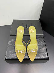 Kitife Saint Laurent Jerry Mules in Yellow TPU And Rhinestones 80mm  - 1