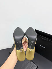 Kitife Saint Laurent Jerry Mules in Yellow TPU And Rhinestones 80mm  - 6