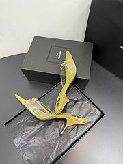 Kitife Saint Laurent Jerry Mules in Yellow TPU And Rhinestones 80mm  - 2