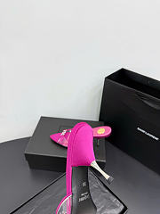 Kitife Saint Laurent Jerry Mules in Pink TPU And Rhinestones 80mm  - 5