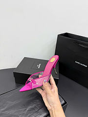 Kitife Saint Laurent Jerry Mules in Pink TPU And Rhinestones 80mm  - 3