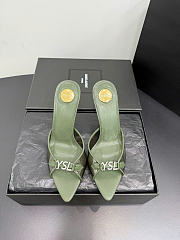 Kitife Saint Laurent Jerry Mules in Green TPU And Rhinestones 80mm - 1