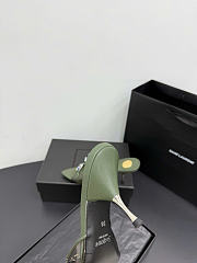 Kitife Saint Laurent Jerry Mules in Green TPU And Rhinestones 80mm - 6
