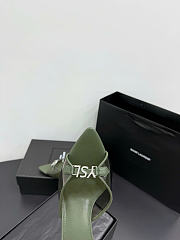 Kitife Saint Laurent Jerry Mules in Green TPU And Rhinestones 80mm - 5
