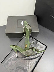 Kitife Saint Laurent Jerry Mules in Green TPU And Rhinestones 80mm - 3