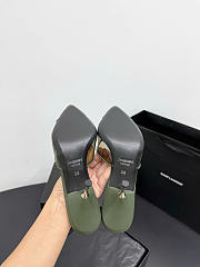 Kitife Saint Laurent Jerry Mules in Green TPU And Rhinestones 80mm - 2