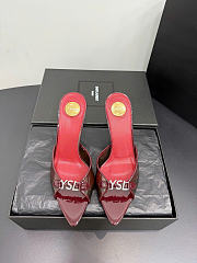 Kitife Saint Laurent Jerry Mules in Red TPU And Rhinestones 80mm  - 1