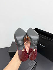 Kitife Saint Laurent Jerry Mules in Red TPU And Rhinestones 80mm  - 3