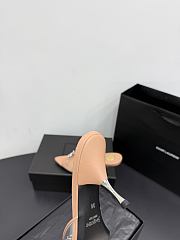 Kitife Saint Laurent Jerry Mules in Beige TPU And Rhinestones 80mm  - 6