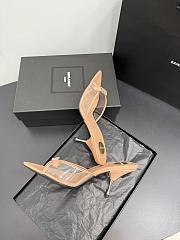 Kitife Saint Laurent Jerry Mules in Beige TPU And Rhinestones 80mm  - 3