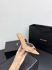 Kitife Saint Laurent Jerry Mules in Beige TPU And Rhinestones 80mm  - 2