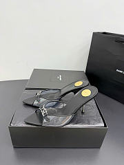 Kitife Saint Laurent Jerry Mules in Black TPU And Rhinestones 80mm  - 5