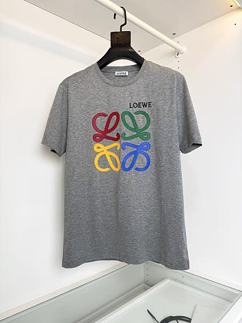 Kitlife Loewe Crew Neck Short-sleeved T-shirt Grey