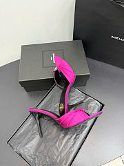 Kitlife Saint Laurent Jerry Mules In Pink Satin Crepe And Rhinestones  - 2