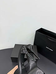 Kitlife Saint Laurent Jerry Mules In Black Satin Crepe And Rhinestones  - 3
