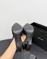 Kitlife Saint Laurent Jerry Mules In Black Satin Crepe And Rhinestones  - 2