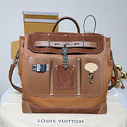 Kitlife Louis Vuitton Steamer 40 Bag Brown Suede & Ostrich Pattern M26019 42x40x17cm  - 1