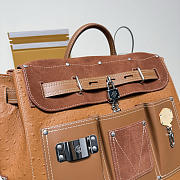 Kitlife Louis Vuitton Steamer 40 Bag Brown Suede & Ostrich Pattern M26019 42x40x17cm  - 2