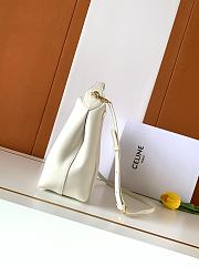 Kitlife Celine Small Hobo Bag In White Supple Smooth Calfskin 10133 18x31x6cm  - 4