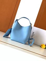 Kitlife Celine Small Hobo Bag In Blue Supple Smooth Calfskin 10133 18x31x6cm  - 1