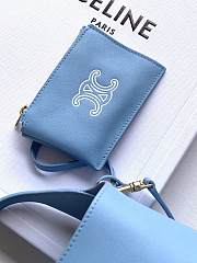 Kitlife Celine Small Hobo Bag In Blue Supple Smooth Calfskin 10133 18x31x6cm  - 2