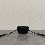 Kitlife Celine Besace Triomphe Black Leather Mini Shoulder Bag 188835 12x3.5x8cm - 2