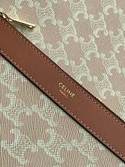 Kitlife Celine Soft Shopper Bag In Beige Triomphe Canvas And Calfskin 32.5x24.5x1cm - 6