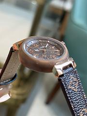 Kitlife Louis Vuitton Tambour Monogram Watch Brown 34mm, Stainless Steel And Rose Gold  - 3