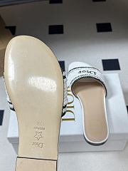 Kitlife Dior Dioriviera Dior Woven Heeled Slide White Trench Crocheted Raffia-Effect Technical Fabric  - 4