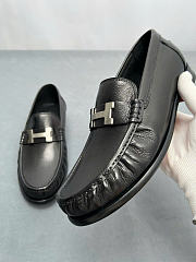 Kitlife Hermes Destin Loafers Black With Silver Hardware - 5