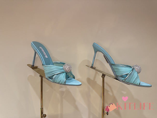 Kitlife Aquazzura 85mm Mystery Sandals Blue - 1
